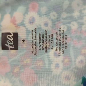 Tea flower print rashgaurd for girls